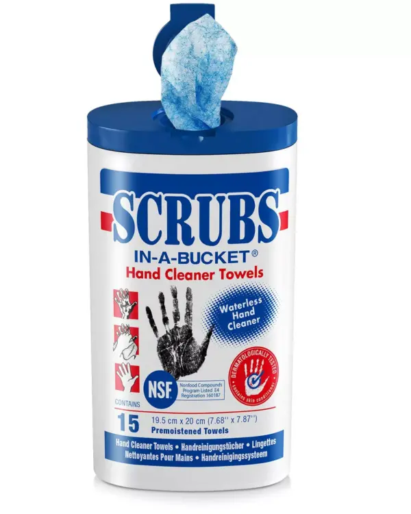 Lingettes nettoyantes pour les mains SCRUBS®, Etui de 15 lingettes